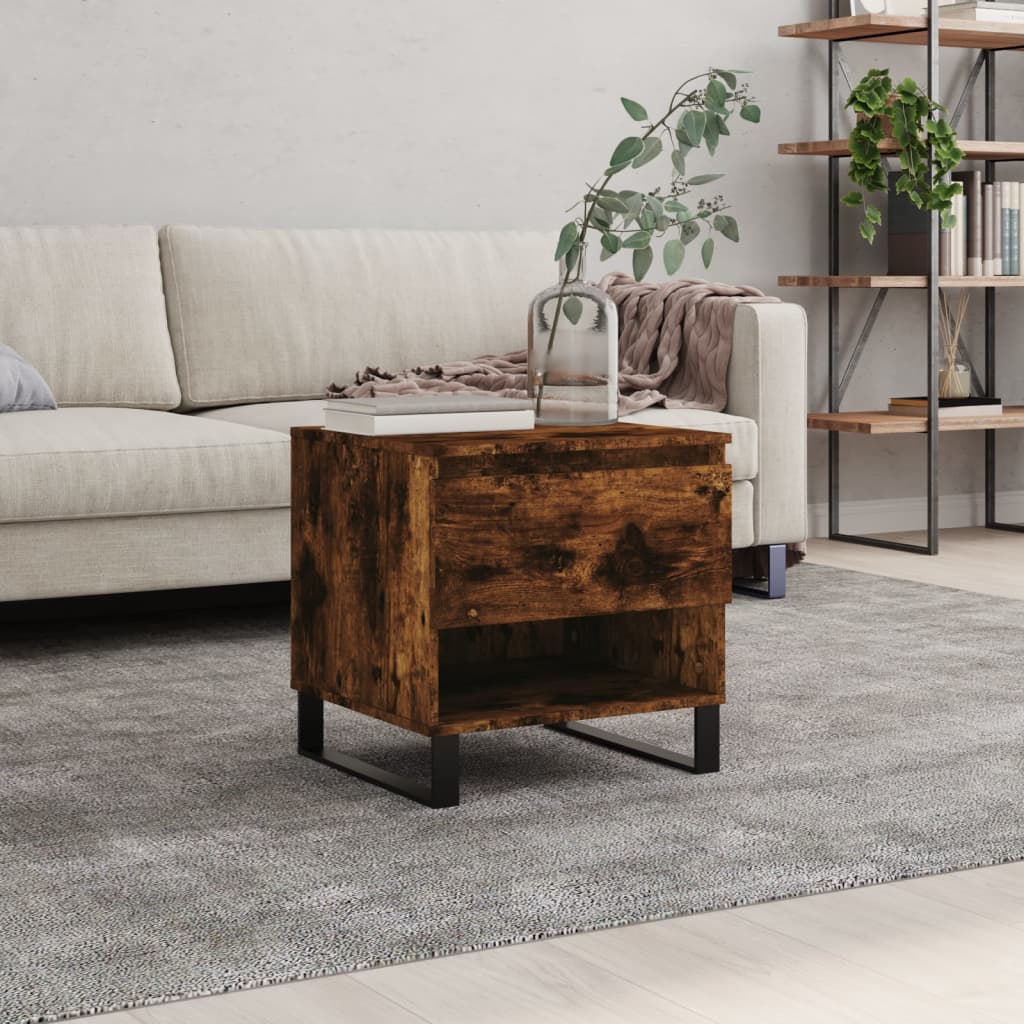 Table basse chêne fumé 50x46x50 cm bois d'ingénierie Tables basses vidaXL   