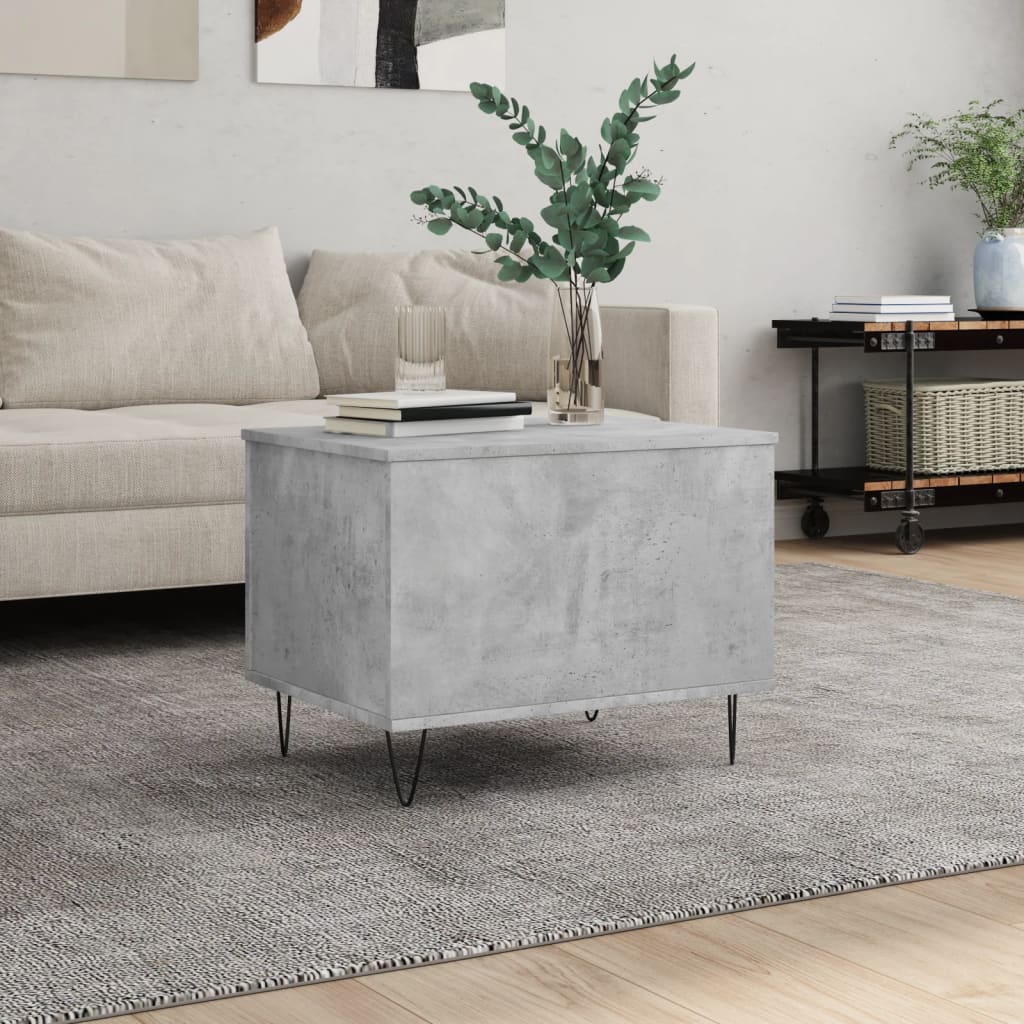 Table basse Gris béton 60x44,5x45 cm Bois d'ingénierie Tables basses vidaXL   