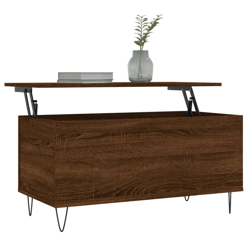 Table basse Chêne marron 90x44,5x45 cm Bois d'ingénierie Tables basses vidaXL   