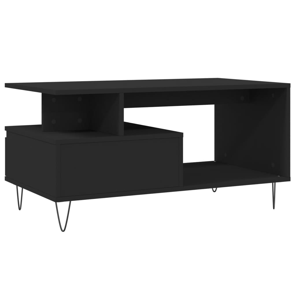 Table basse Noir 90x49x45 cm Bois d'ingénierie Tables basses vidaXL   