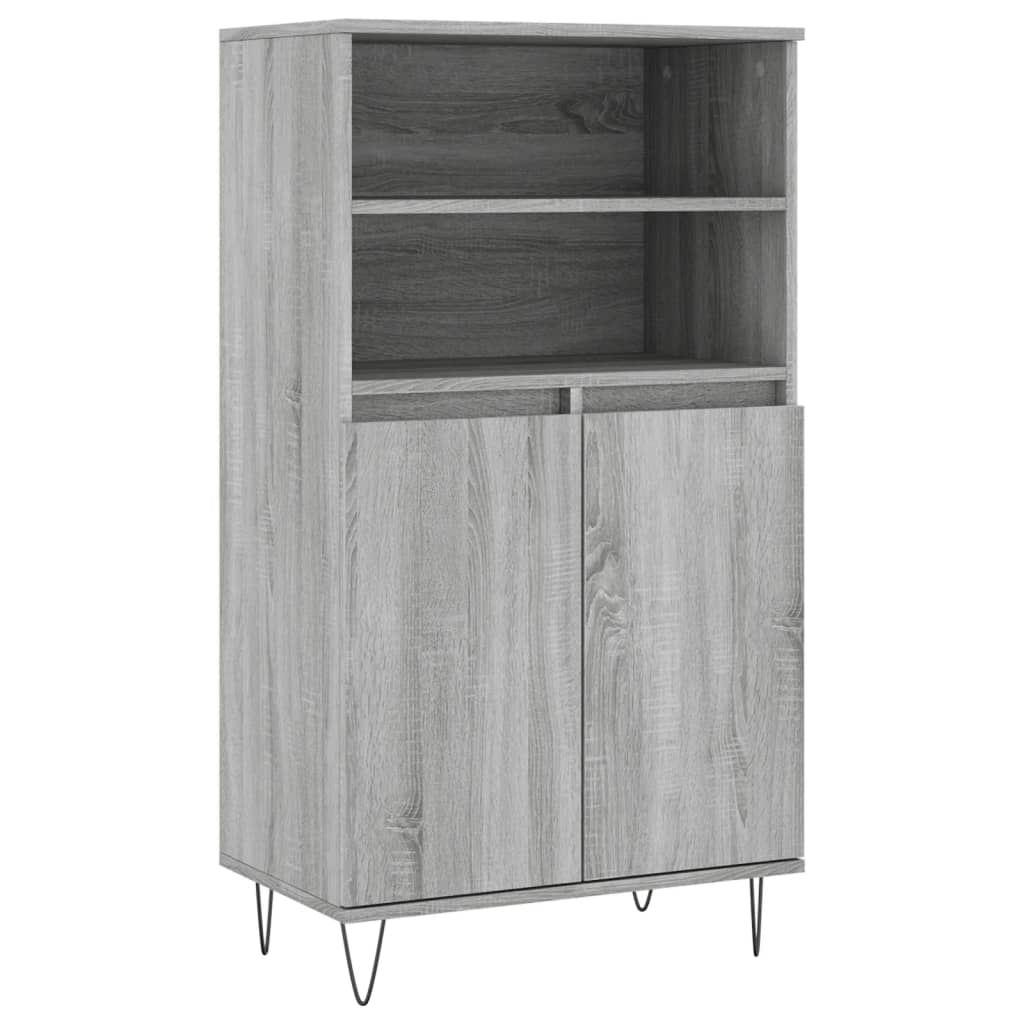 Buffet haut Sonoma gris 60x36x110 cm Bois d'ingénierie Buffets & bahuts vidaXL   