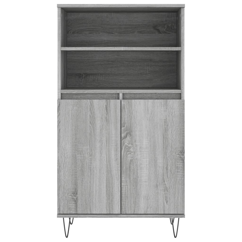Buffet haut Sonoma gris 60x36x110 cm Bois d'ingénierie Buffets & bahuts vidaXL   