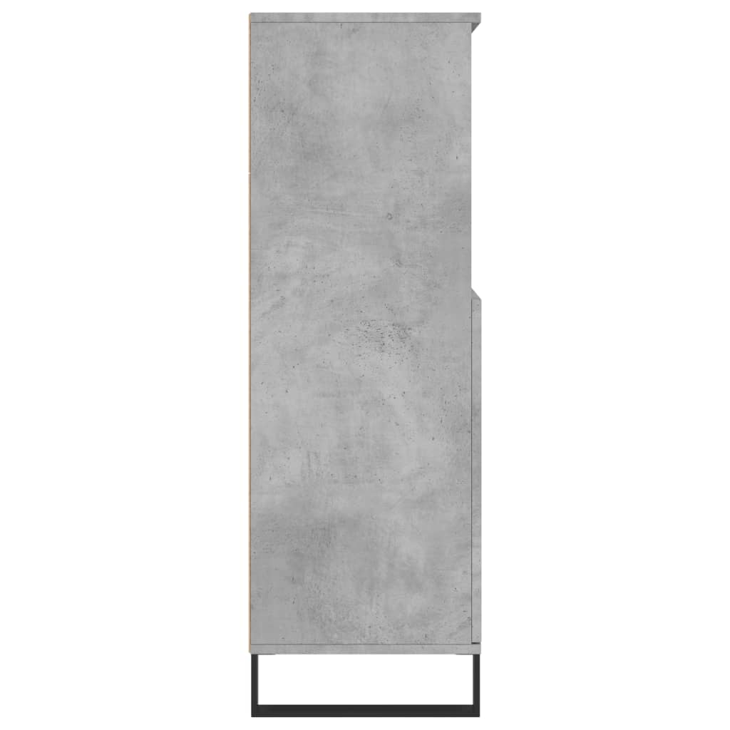 Buffet haut Gris béton 60x36x110 cm Bois d'ingénierie Buffets & bahuts vidaXL   