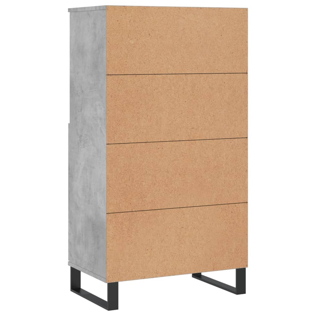 Buffet haut Gris béton 60x36x110 cm Bois d'ingénierie Buffets & bahuts vidaXL   