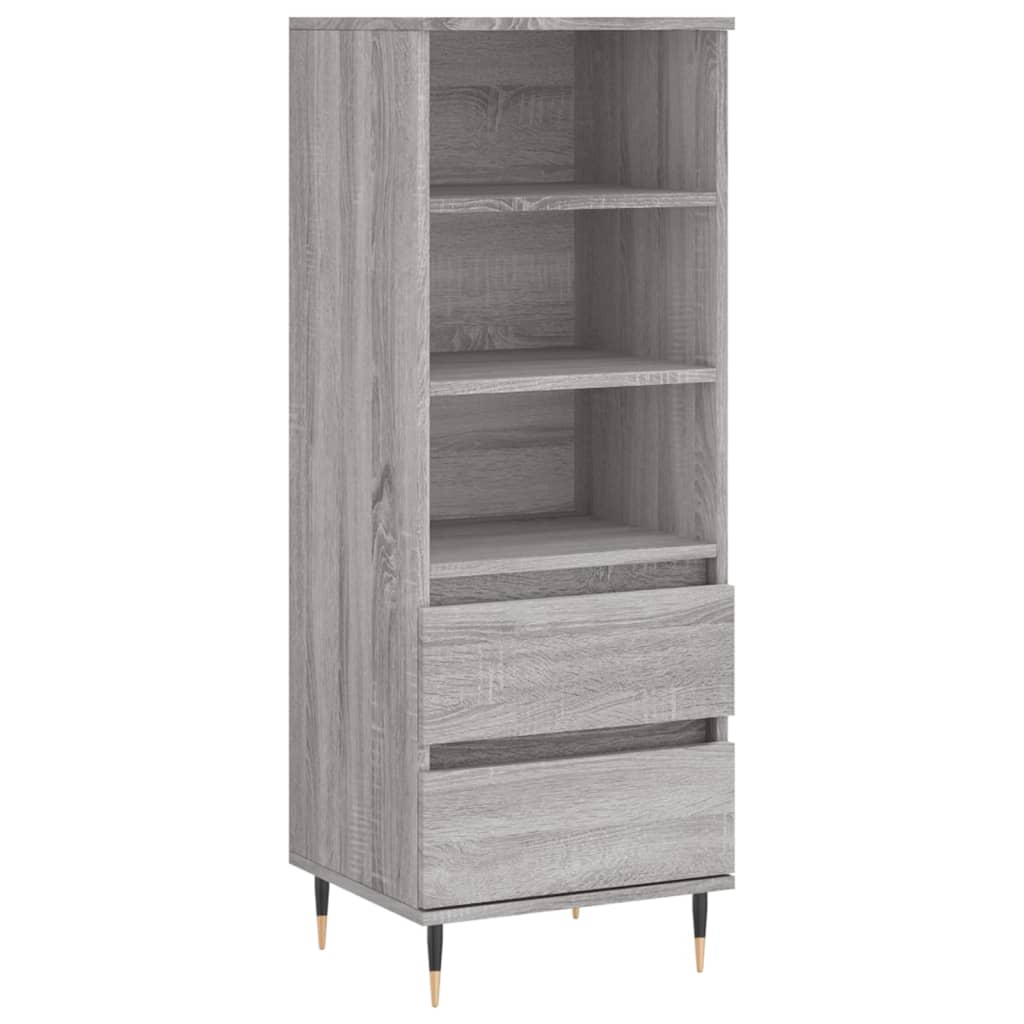 Buffet haut Sonoma gris 40x36x110 cm Bois d'ingénierie Buffets & bahuts vidaXL   