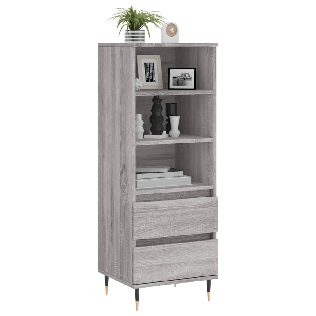 Buffet haut Sonoma gris 40x36x110 cm Bois d'ingénierie Buffets & bahuts vidaXL   