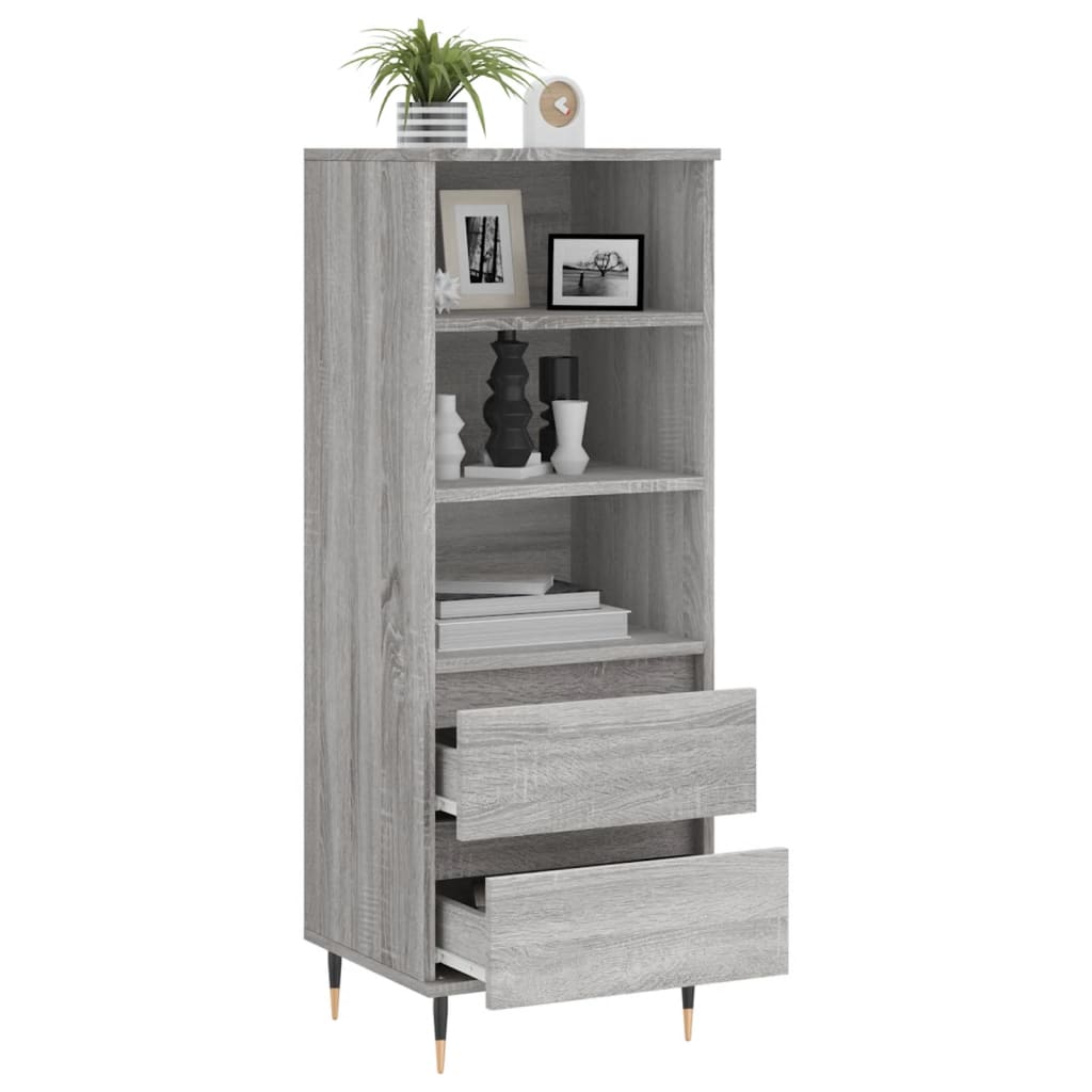 Buffet haut Sonoma gris 40x36x110 cm Bois d'ingénierie Buffets & bahuts vidaXL   