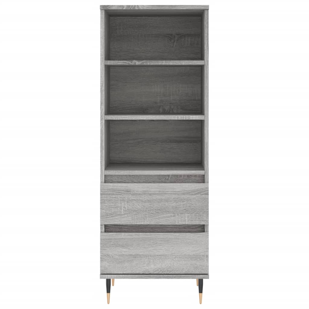 Buffet haut Sonoma gris 40x36x110 cm Bois d'ingénierie Buffets & bahuts vidaXL   