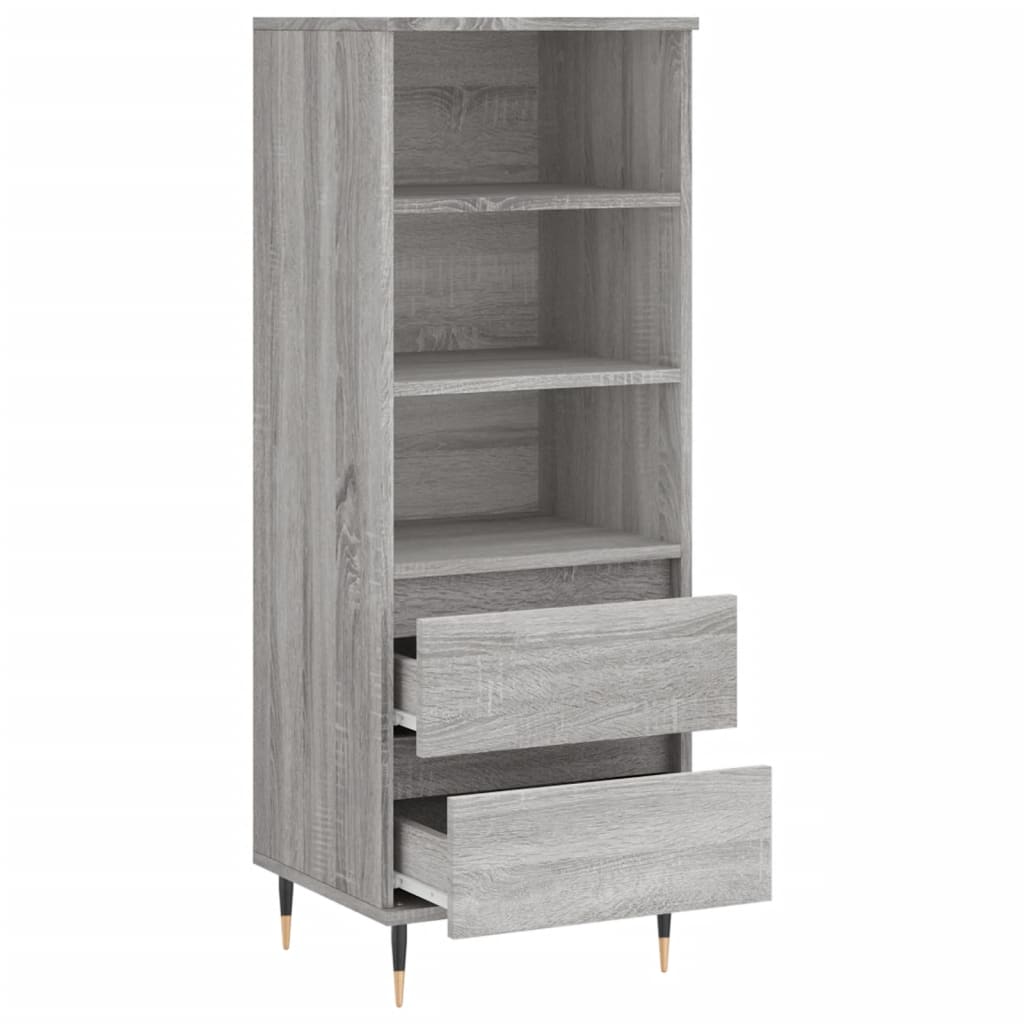 Buffet haut Sonoma gris 40x36x110 cm Bois d'ingénierie Buffets & bahuts vidaXL   