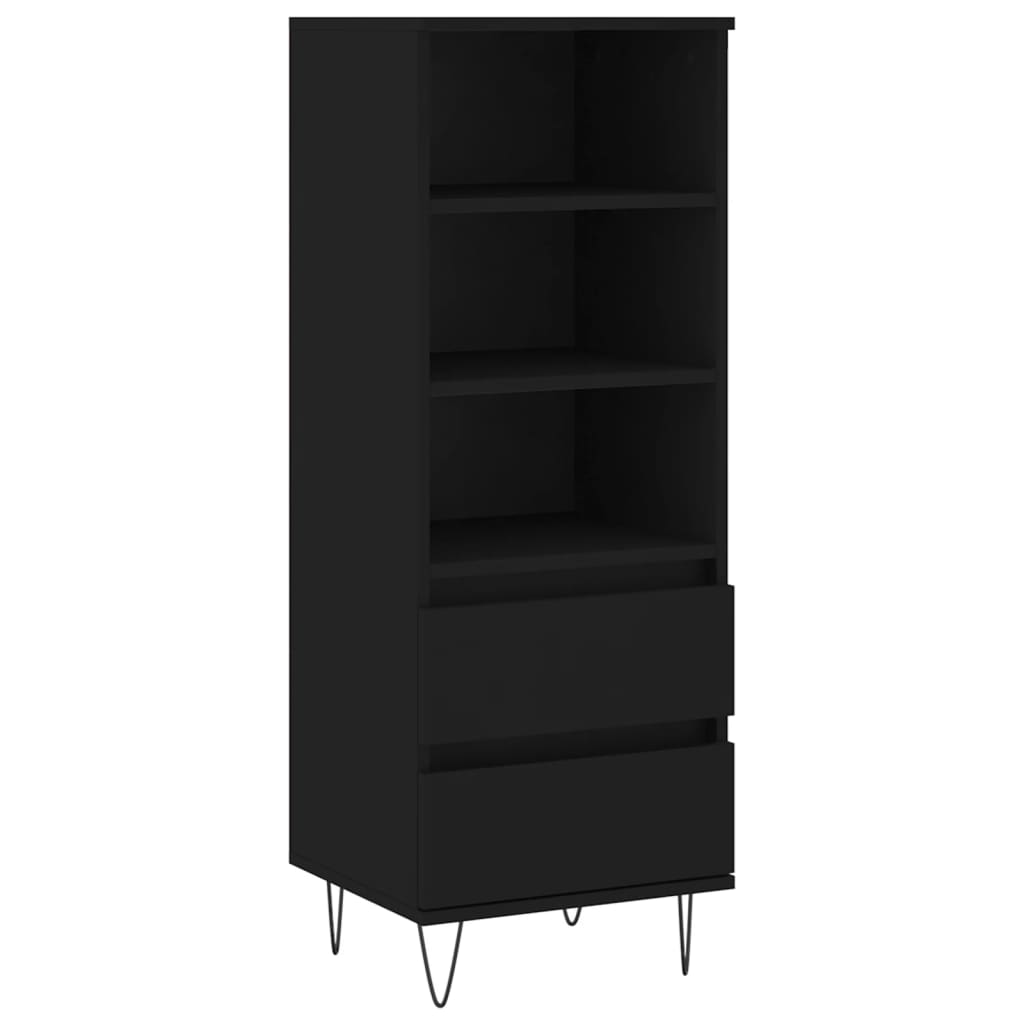 Buffet haut Noir 40x36x110 cm Bois d'ingénierie Buffets & bahuts vidaXL   