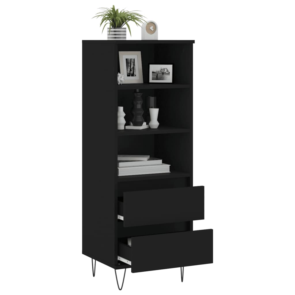 Buffet haut Noir 40x36x110 cm Bois d'ingénierie Buffets & bahuts vidaXL   