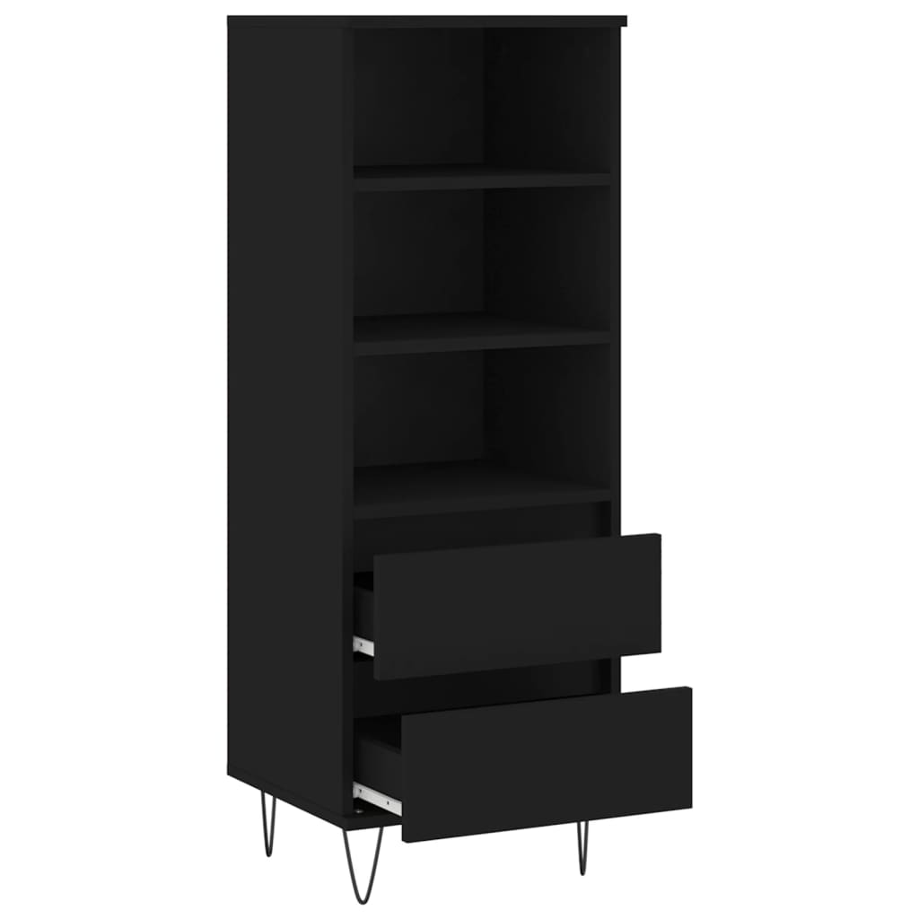 Buffet haut Noir 40x36x110 cm Bois d'ingénierie Buffets & bahuts vidaXL   