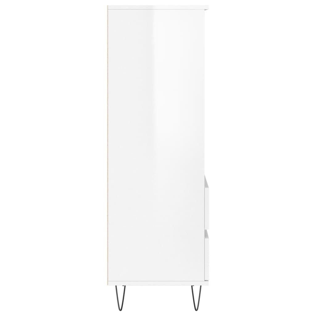 Buffet haut Blanc brillant 40x36x110 cm Bois d'ingénierie Buffets & bahuts vidaXL   