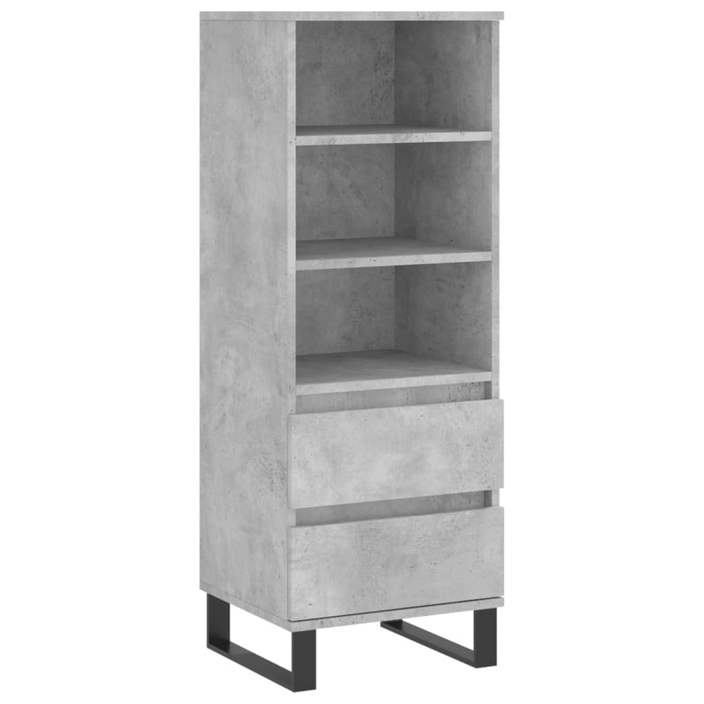 Buffet haut Gris béton 40x36x110 cm Bois d'ingénierie Buffets & bahuts vidaXL   