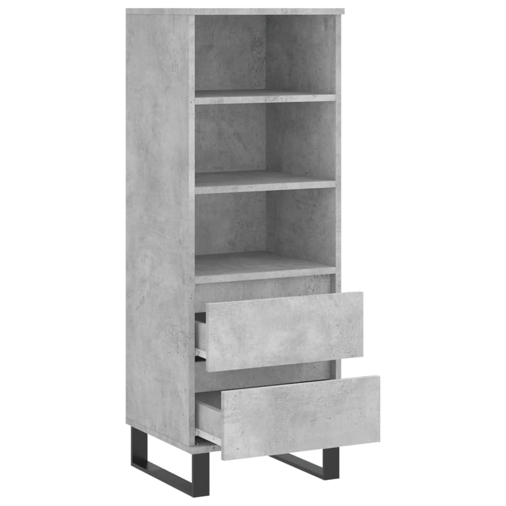 Buffet haut Gris béton 40x36x110 cm Bois d'ingénierie Buffets & bahuts vidaXL   