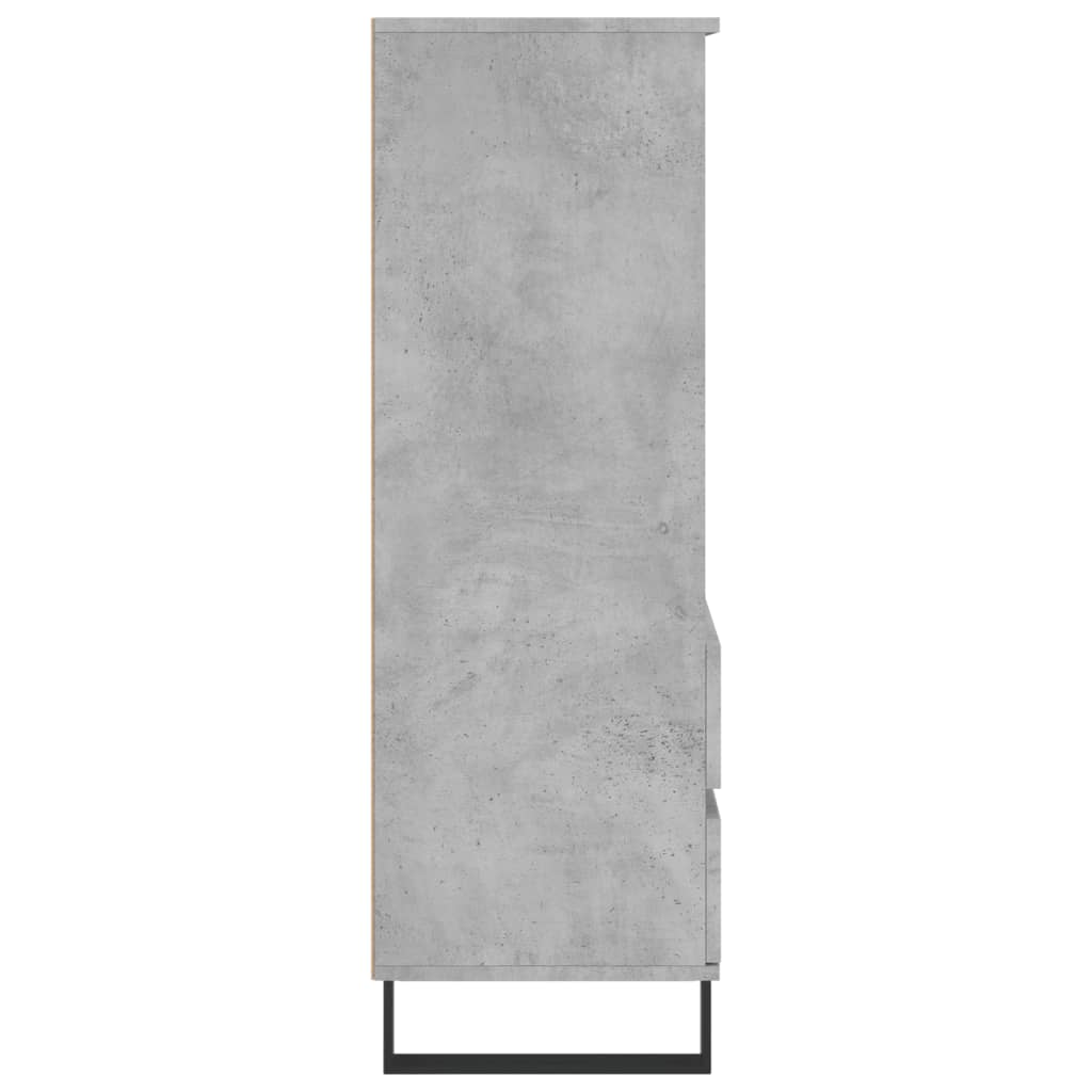 Buffet haut Gris béton 40x36x110 cm Bois d'ingénierie Buffets & bahuts vidaXL   