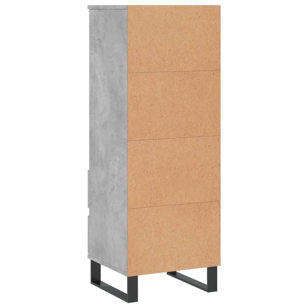 Buffet haut Gris béton 40x36x110 cm Bois d'ingénierie Buffets & bahuts vidaXL   