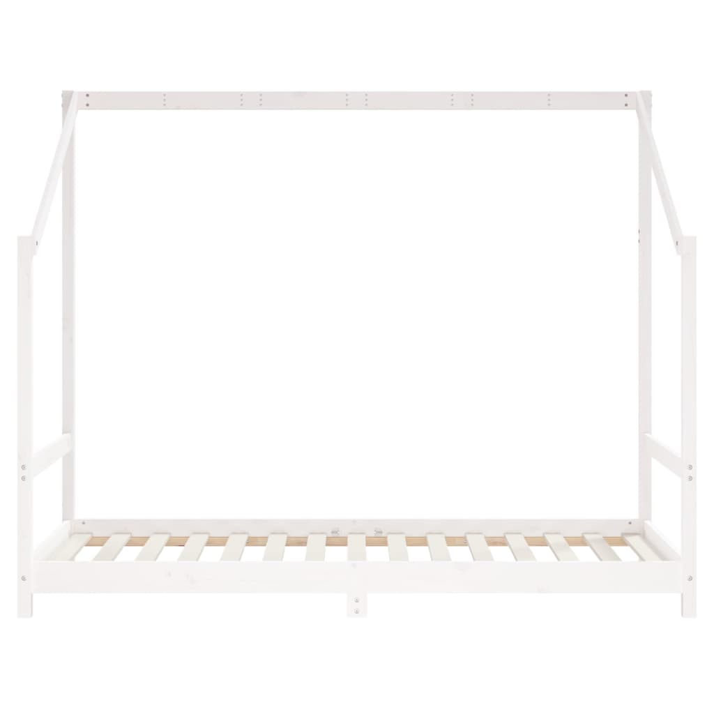 Cadre de lit pour enfants blanc 90x190 cm bois de pin massif Lits bébés et enfants vidaXL   