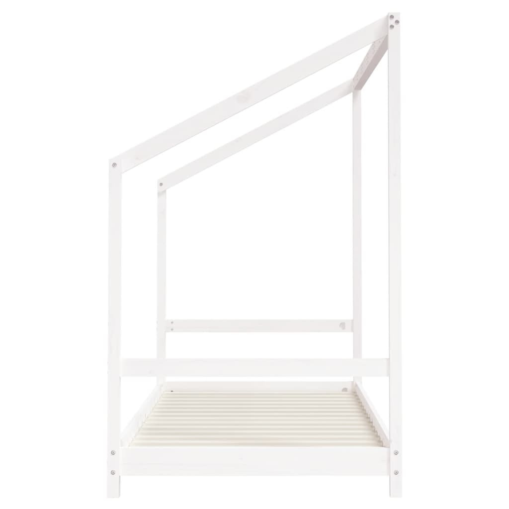 Cadre de lit pour enfants blanc 90x190 cm bois de pin massif Lits bébés et enfants vidaXL   