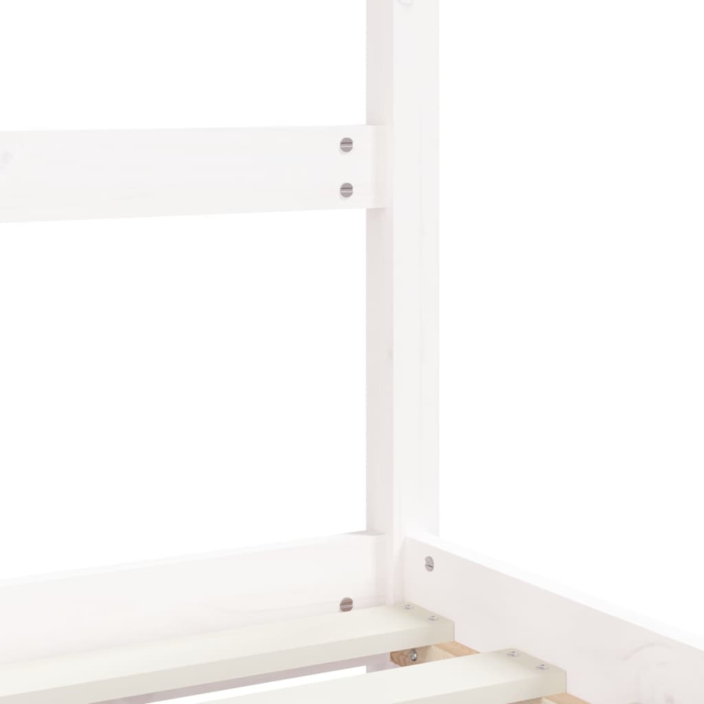 Cadre de lit pour enfants blanc 90x190 cm bois de pin massif Lits bébés et enfants vidaXL   