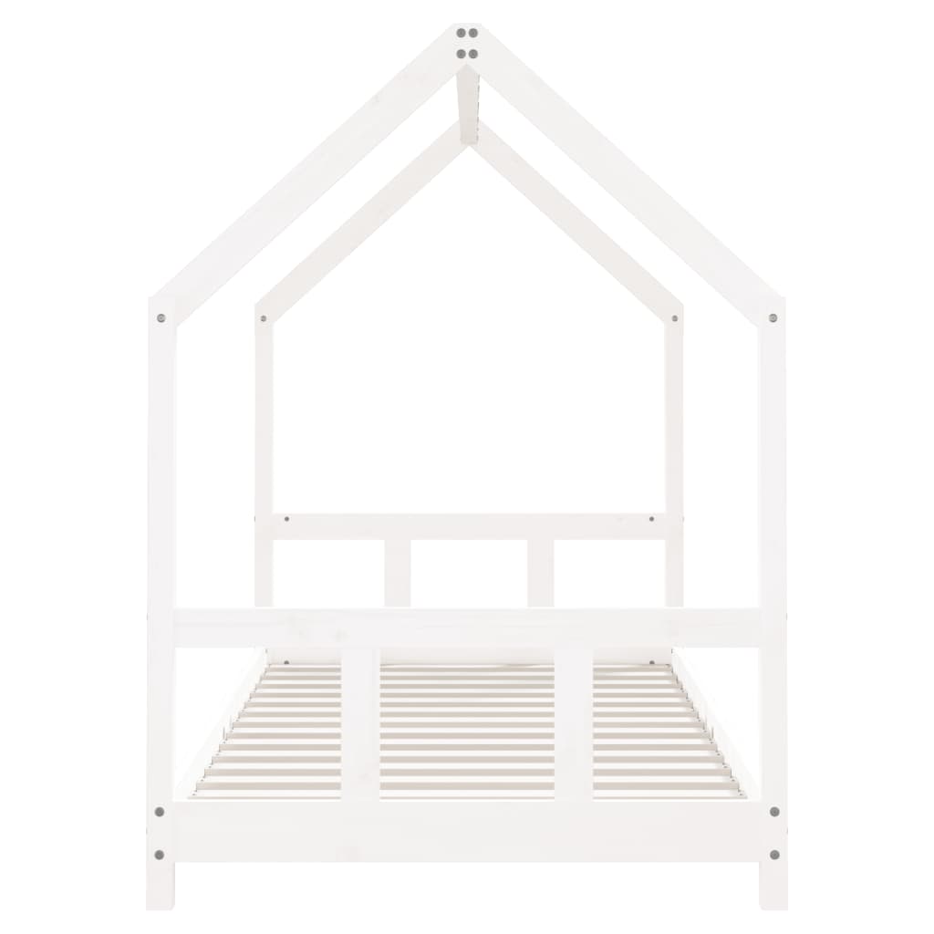 Cadre de lit pour enfants blanc 90x200 cm bois de pin massif Lits bébés et enfants vidaXL   