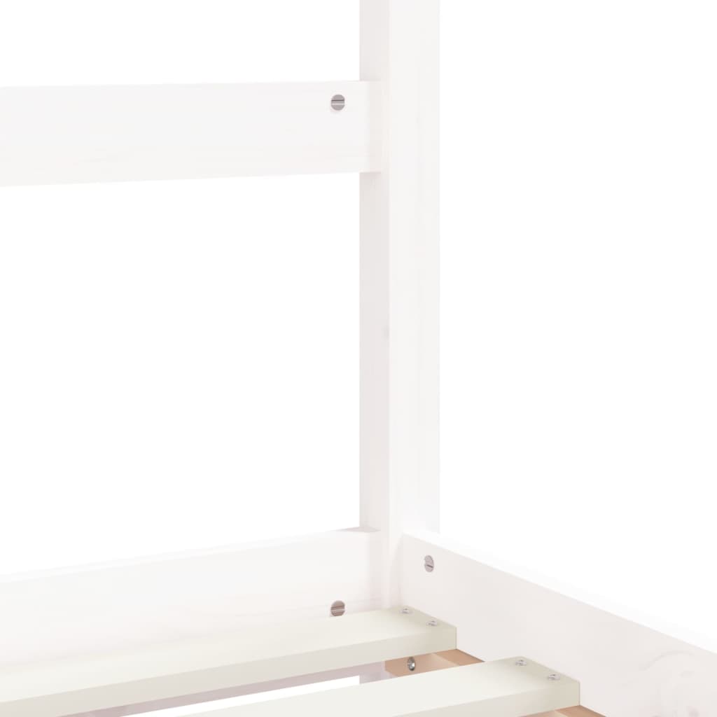 Cadre de lit pour enfants blanc 90x200 cm bois de pin massif Lits bébés et enfants vidaXL   