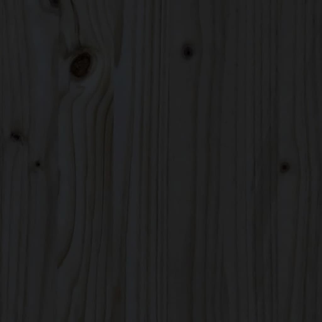 Cadre de lit pour enfants noir 90x200 cm bois de pin massif Lits bébés et enfants vidaXL   