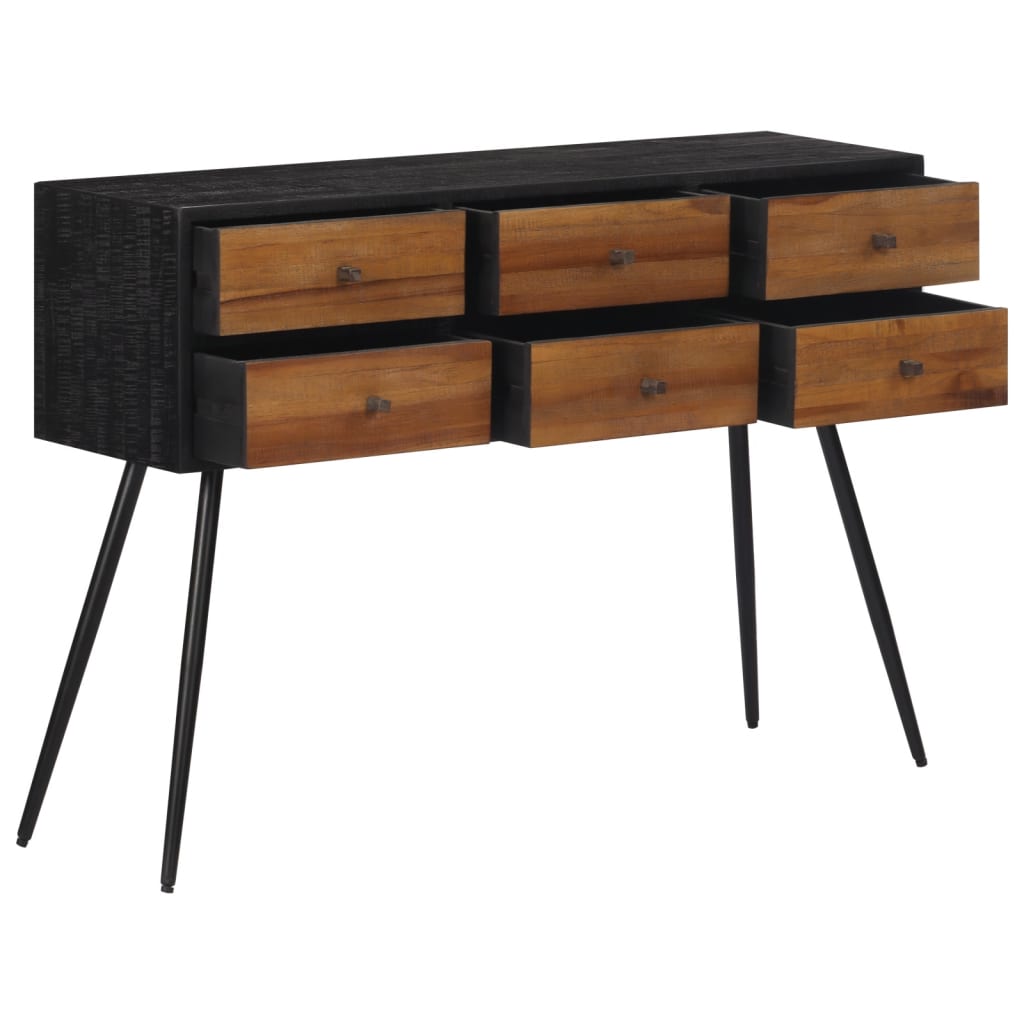 Table console avec tiroirs 116x30x76 cm teck massif récupéré Commodes vidaXL   