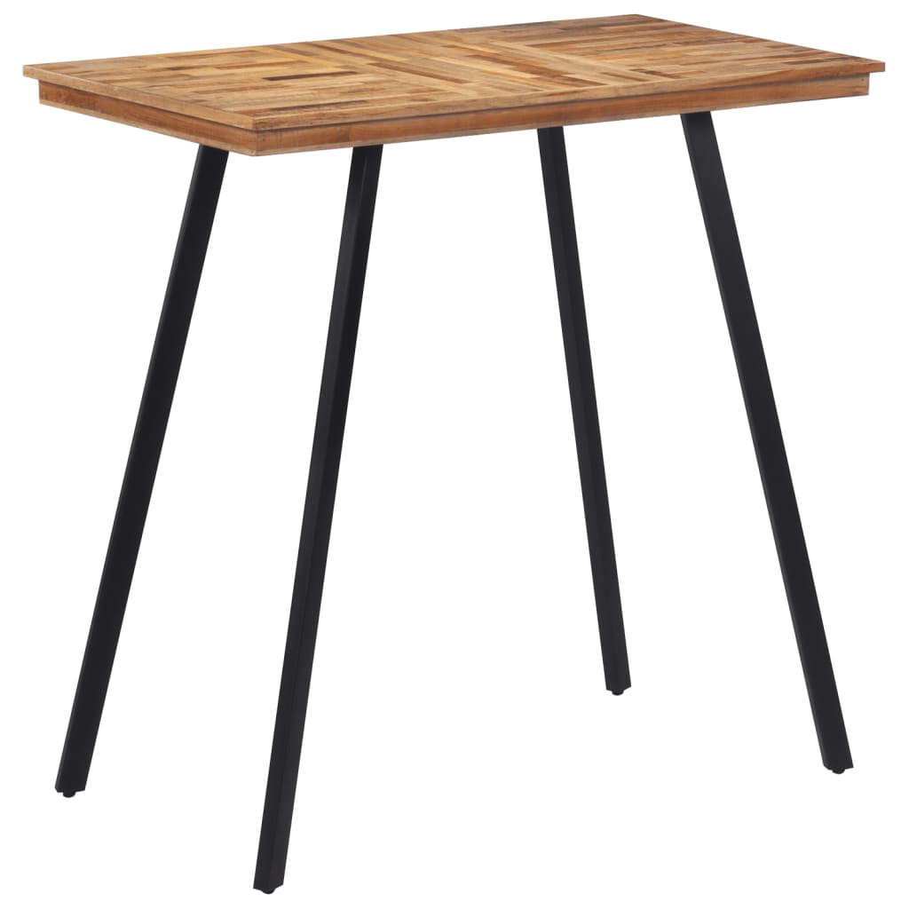 Table de bar 110x55x105 cm bois de teck solide Tables à manger vidaXL   