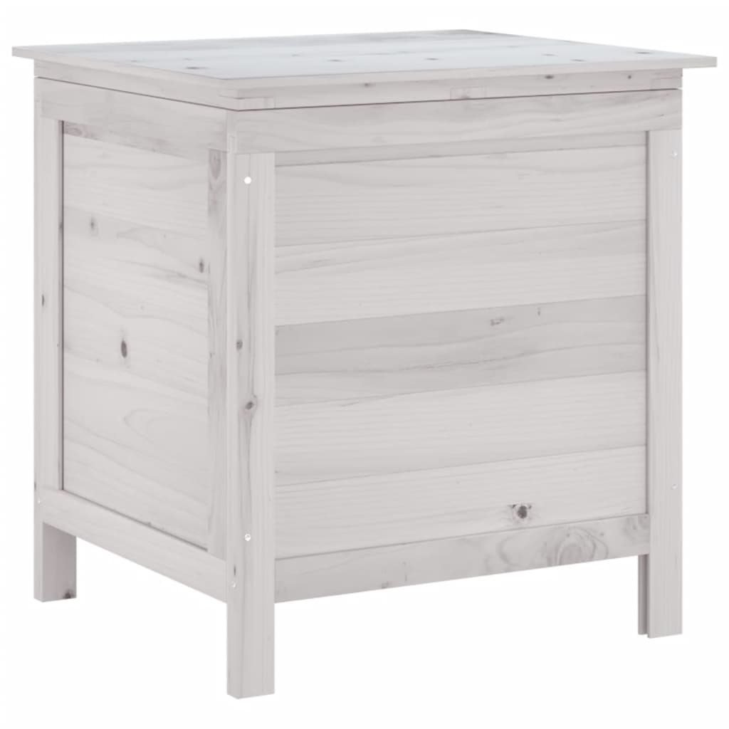 Boîte de rangement de jardin blanc bois massif de sapin Coffres de jardin vidaXL   