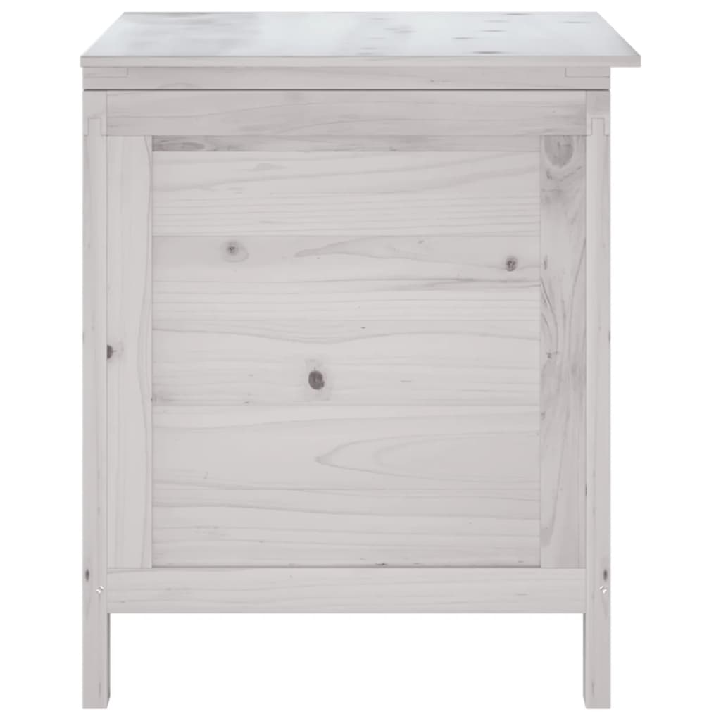 Boîte de rangement de jardin blanc bois massif de sapin Coffres de jardin vidaXL   