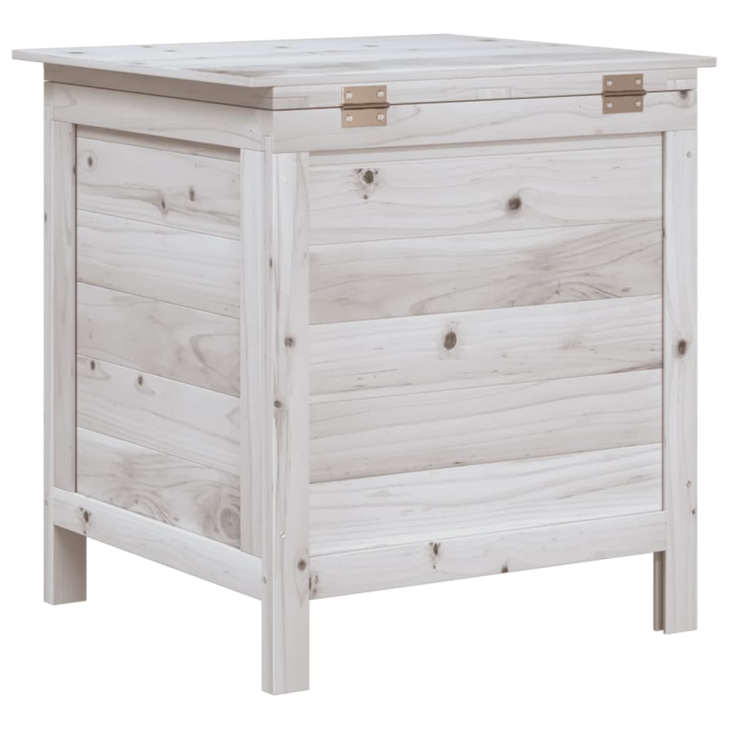 Boîte de rangement de jardin blanc bois massif de sapin Coffres de jardin vidaXL   