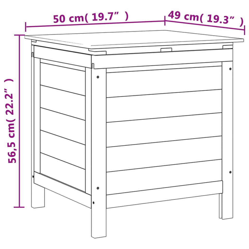 Boîte de rangement de jardin blanc bois massif de sapin Coffres de jardin vidaXL   