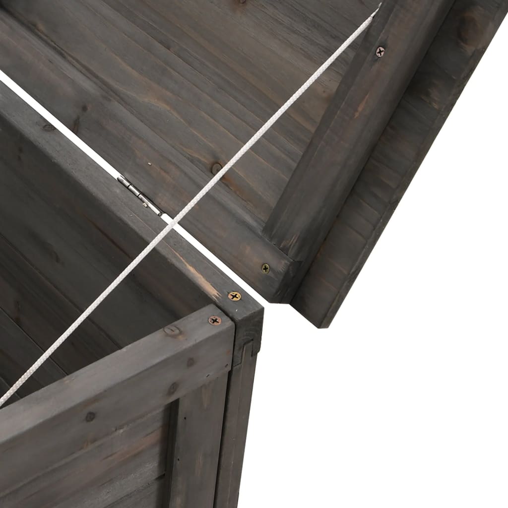 Boîte de rangement de jardin anthracite bois massif de sapin Coffres de jardin vidaXL   