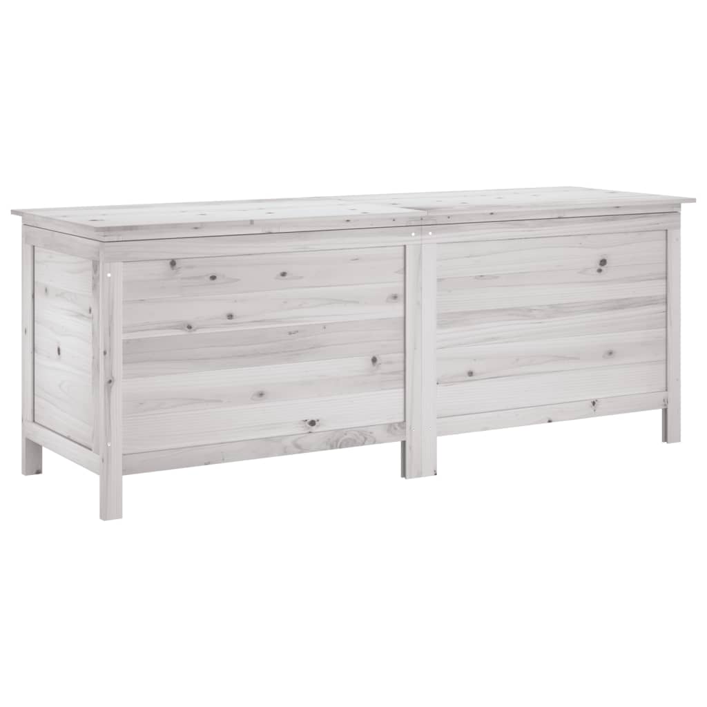 Boîte de rangement jardin blanc 150x50x56,5cm bois massif sapin Coffres de jardin vidaXL   
