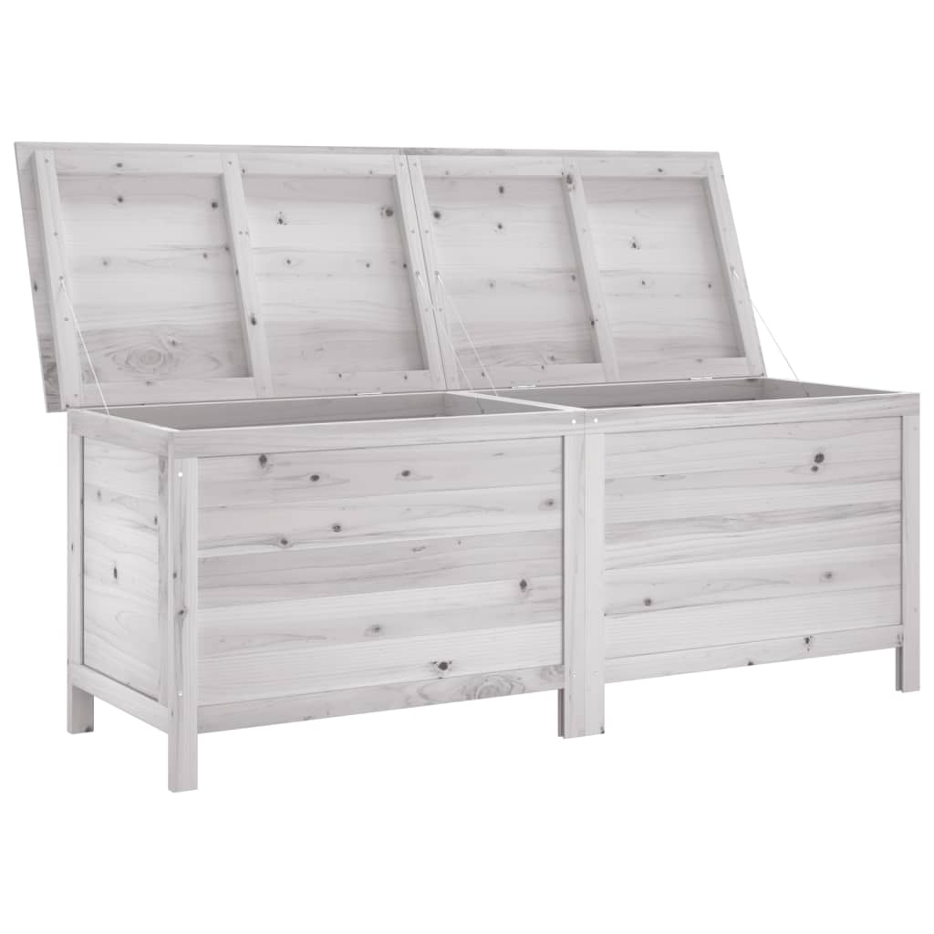 Boîte de rangement jardin blanc 150x50x56,5cm bois massif sapin Coffres de jardin vidaXL   