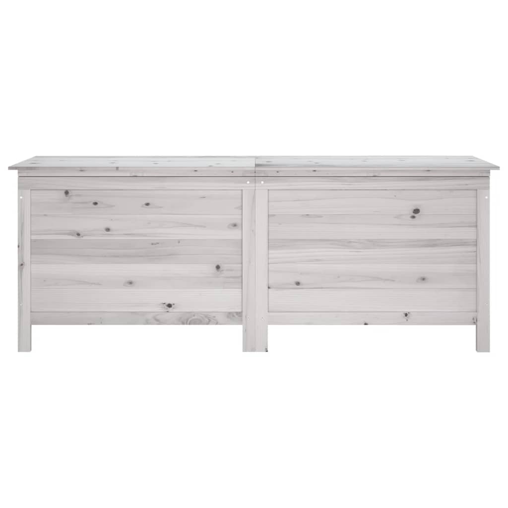 Boîte de rangement jardin blanc 150x50x56,5cm bois massif sapin Coffres de jardin vidaXL   