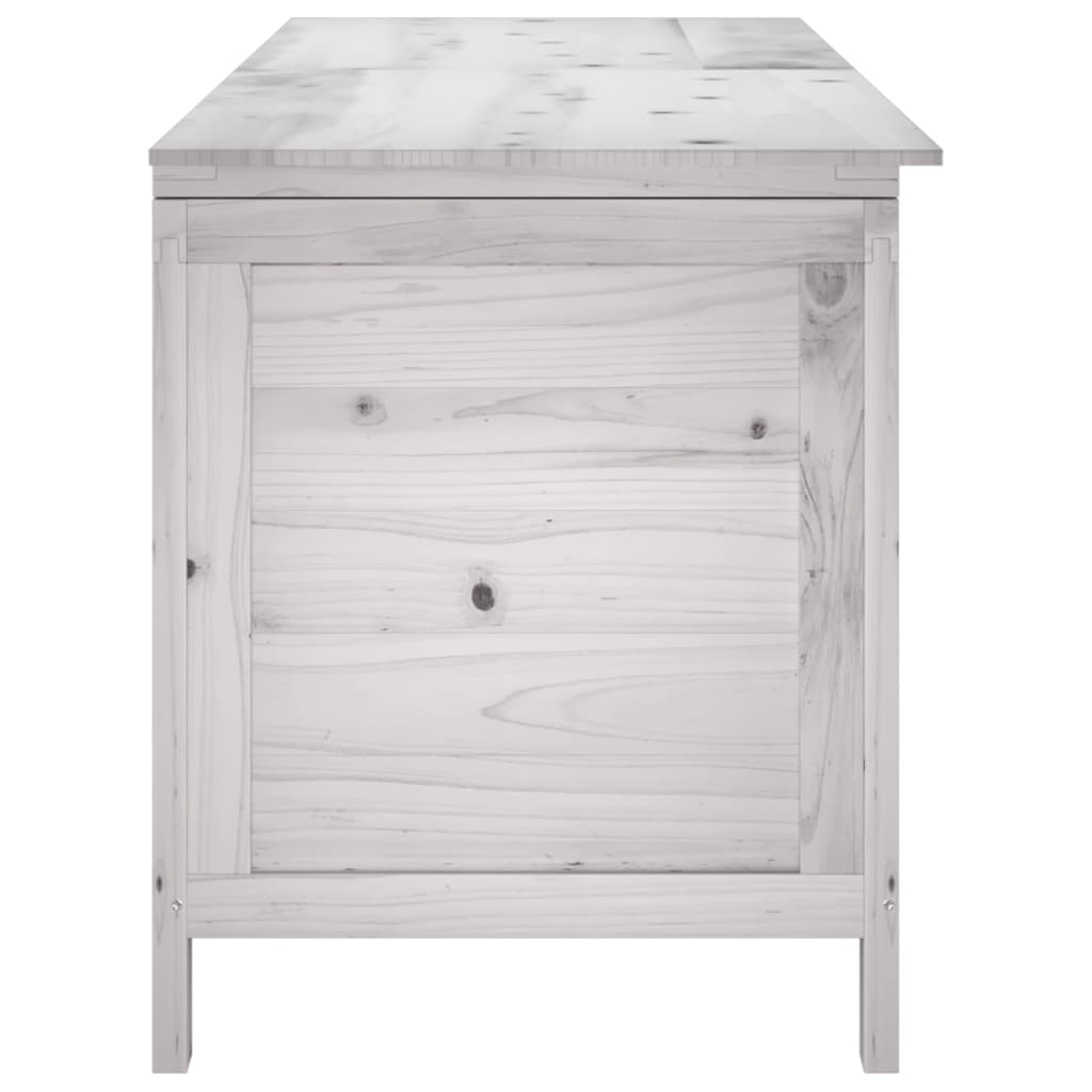 Boîte de rangement jardin blanc 150x50x56,5cm bois massif sapin Coffres de jardin vidaXL   