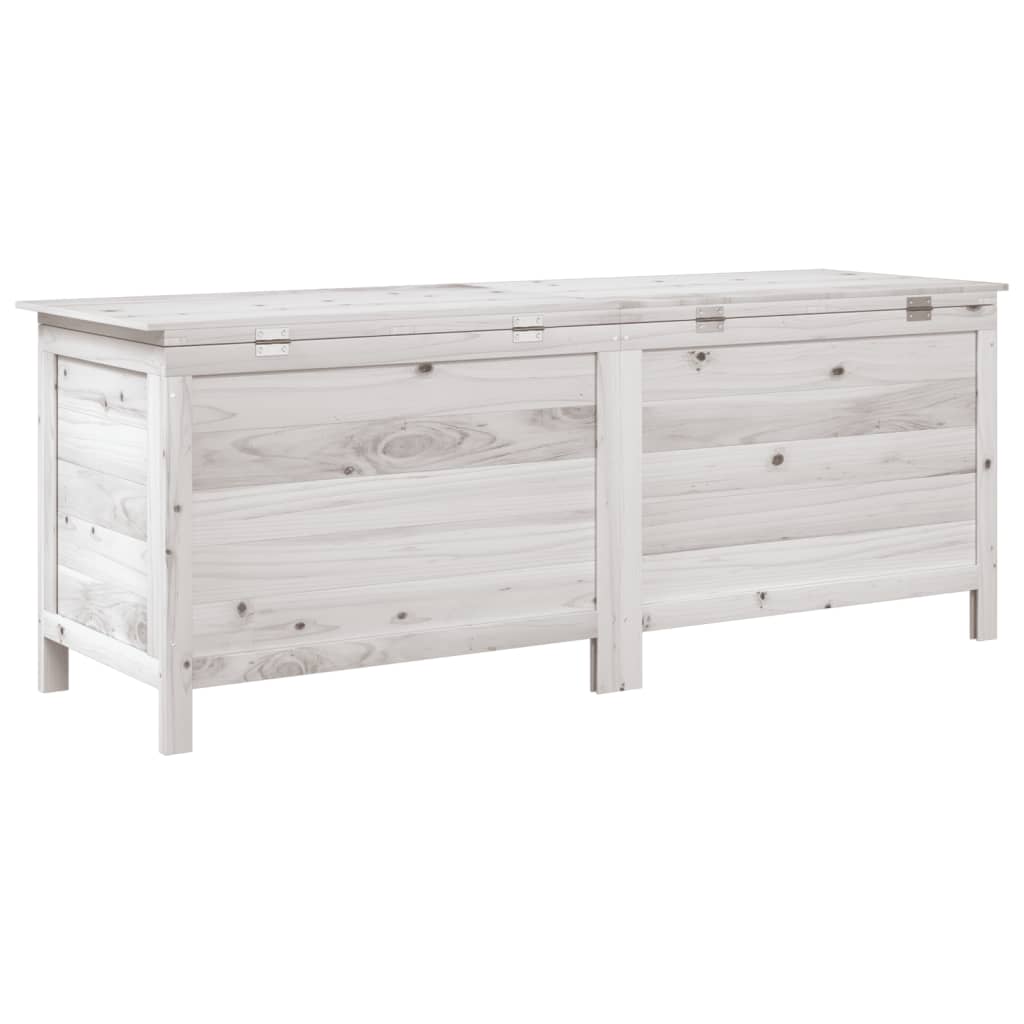 Boîte de rangement jardin blanc 150x50x56,5cm bois massif sapin Coffres de jardin vidaXL   