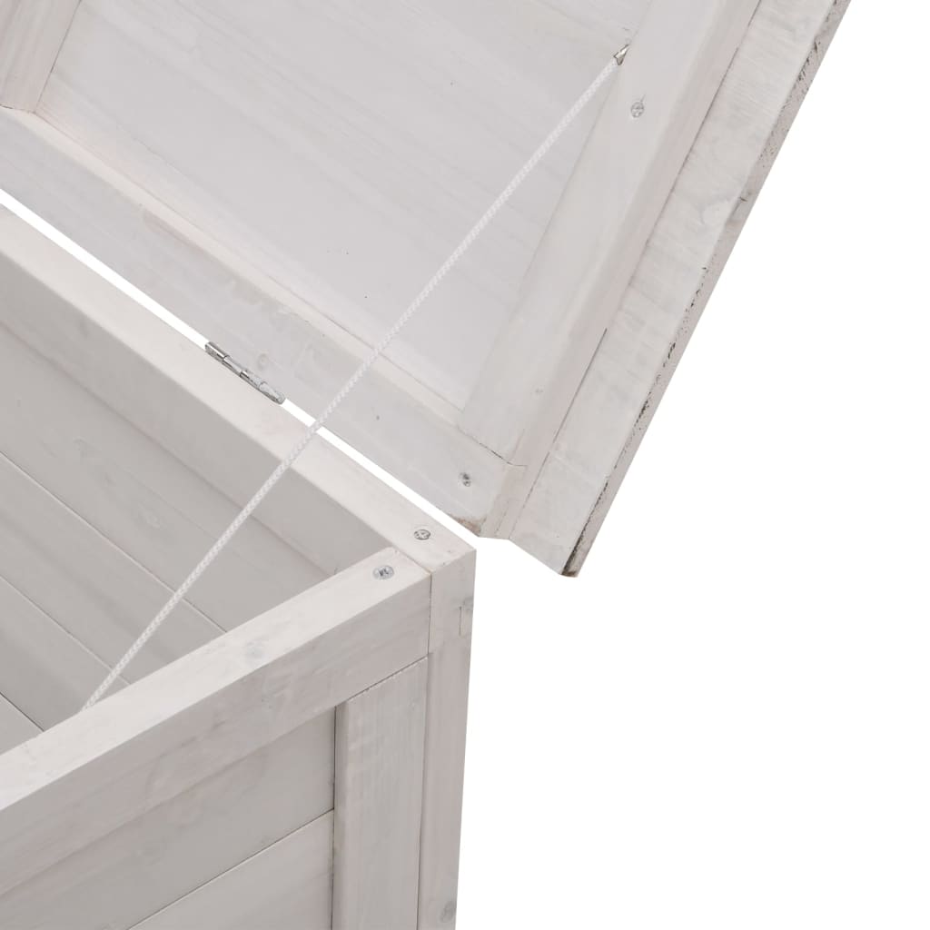 Boîte de rangement jardin blanc 150x50x56,5cm bois massif sapin Coffres de jardin vidaXL   