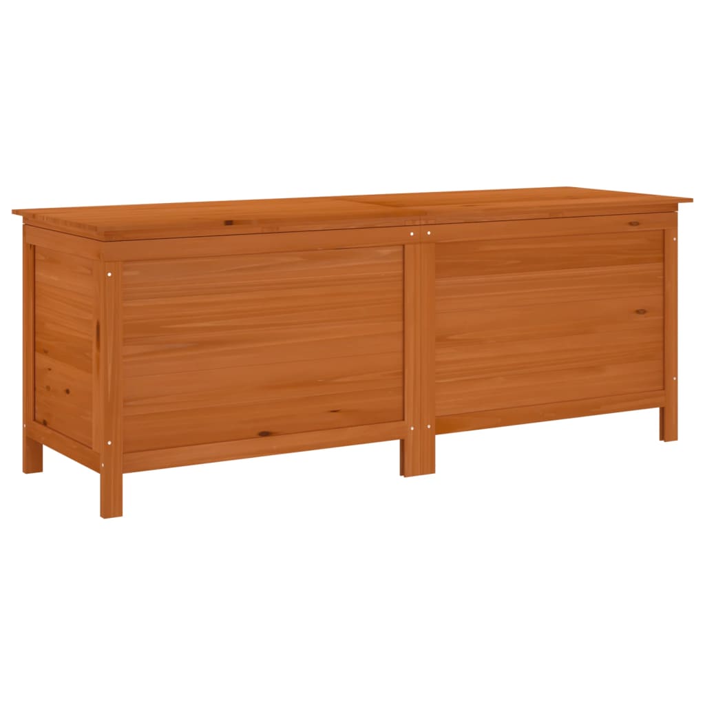 Boîte de rangement de jardin marron bois massif de sapin Coffres de jardin vidaXL   