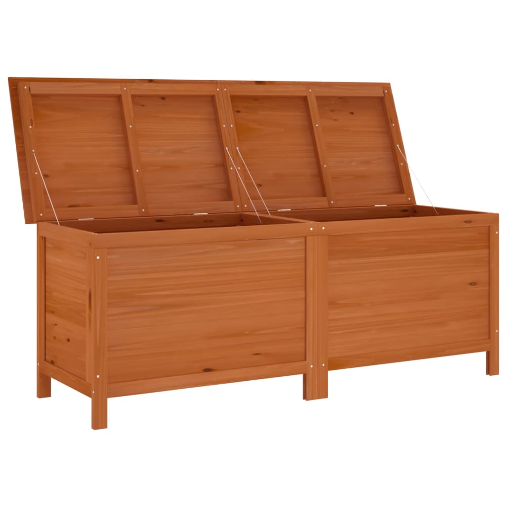 Boîte de rangement de jardin marron bois massif de sapin Coffres de jardin vidaXL   