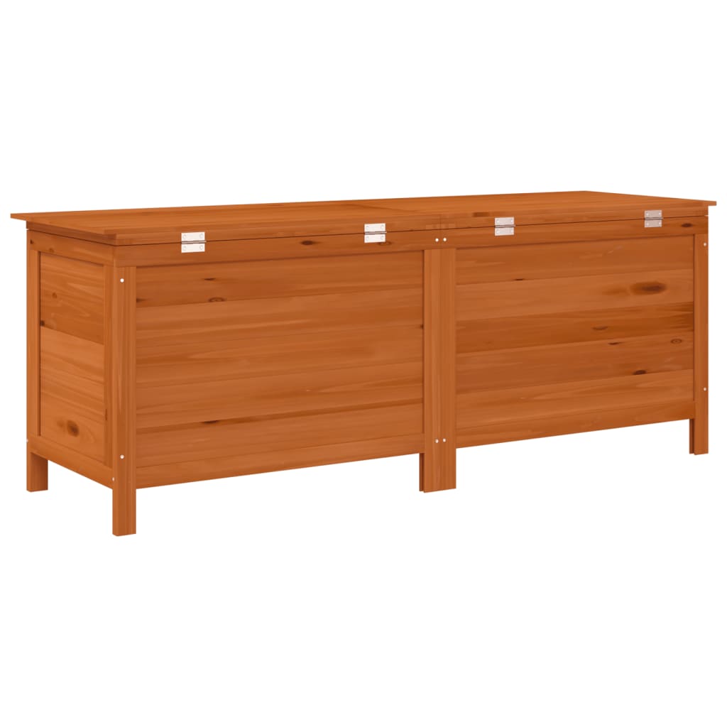 Boîte de rangement de jardin marron bois massif de sapin Coffres de jardin vidaXL   