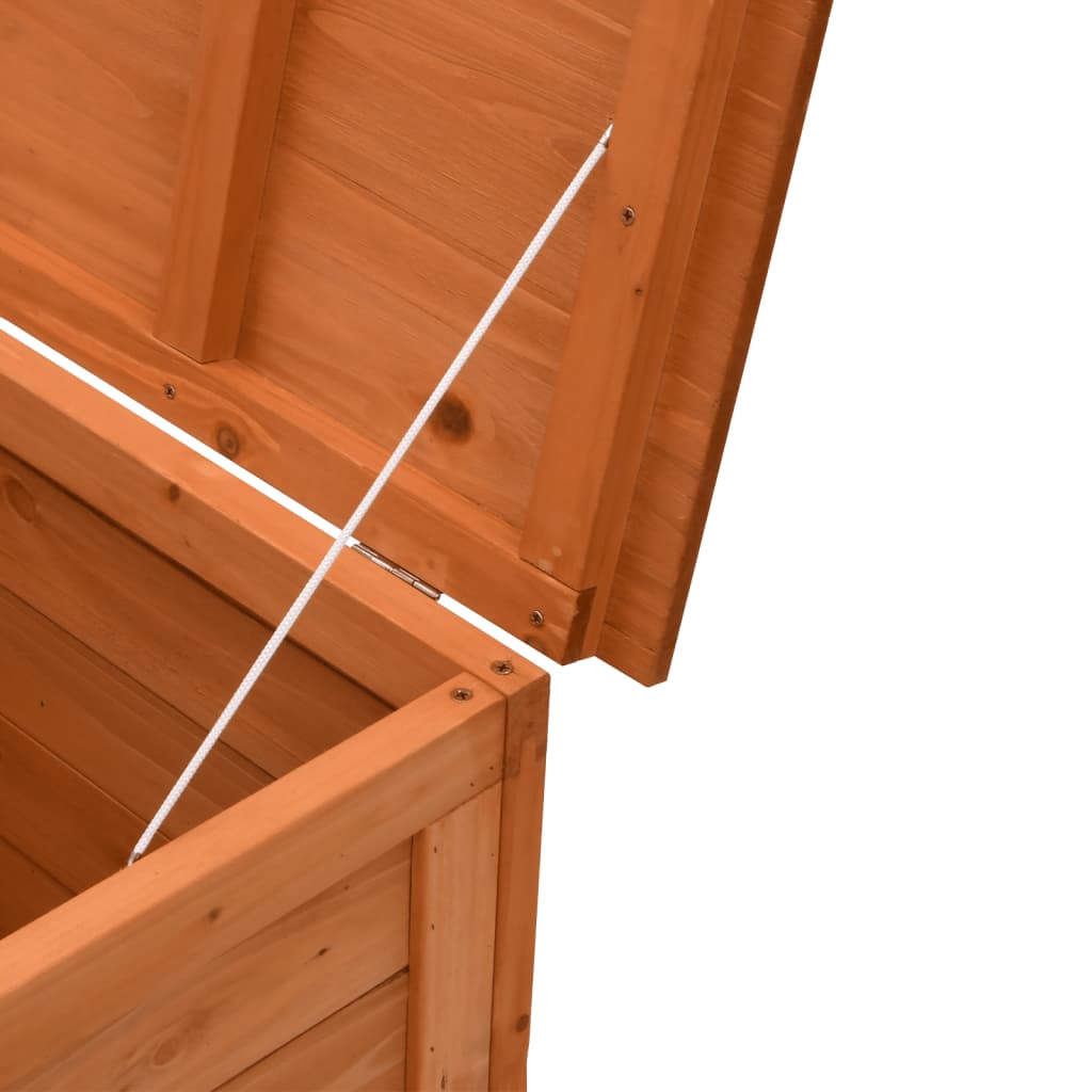 Boîte de rangement de jardin marron bois massif de sapin Coffres de jardin vidaXL   