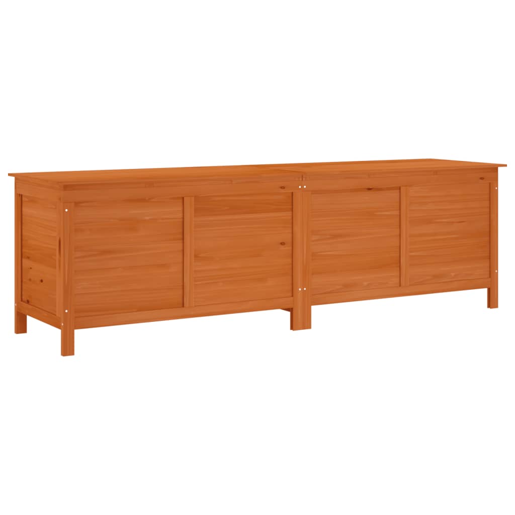 Boîte de rangement de jardin marron bois massif de sapin Coffres de jardin vidaXL   