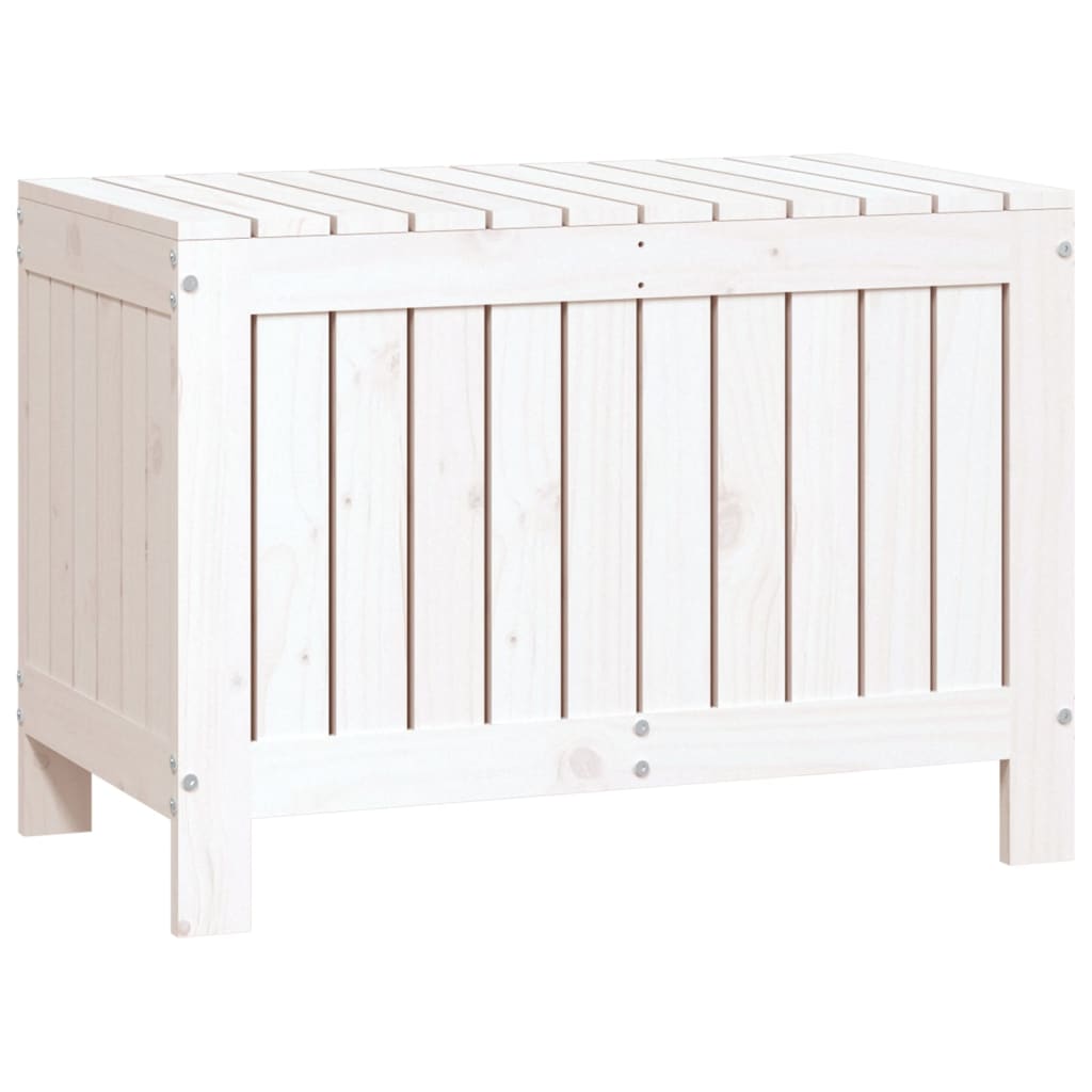 Boîte de rangement de jardin Blanc 76x42,5x54 cm Bois de pin Coffres de jardin vidaXL   
