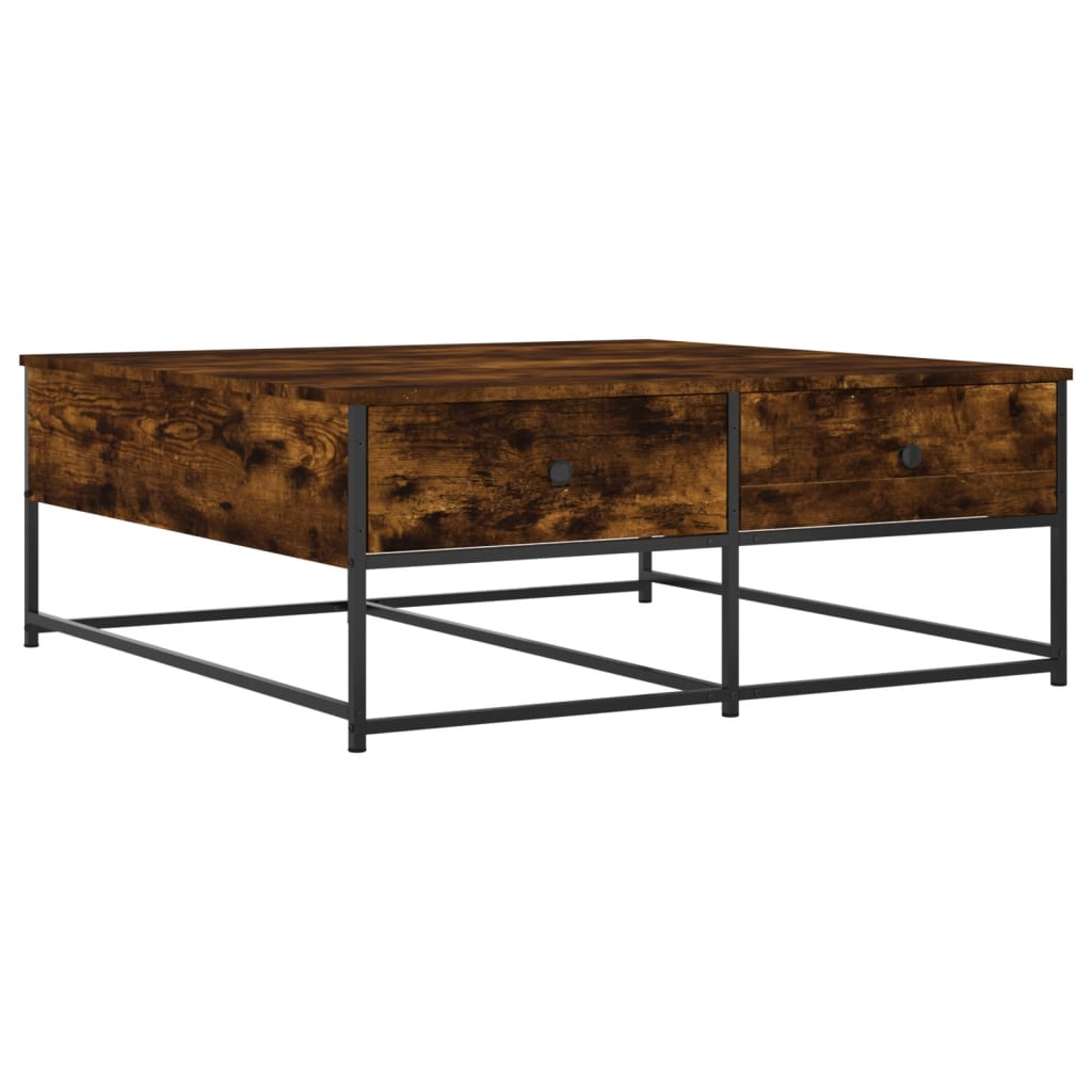 Table basse chêne fumé 100x99x40 cm bois d'ingénierie Tables basses vidaXL   