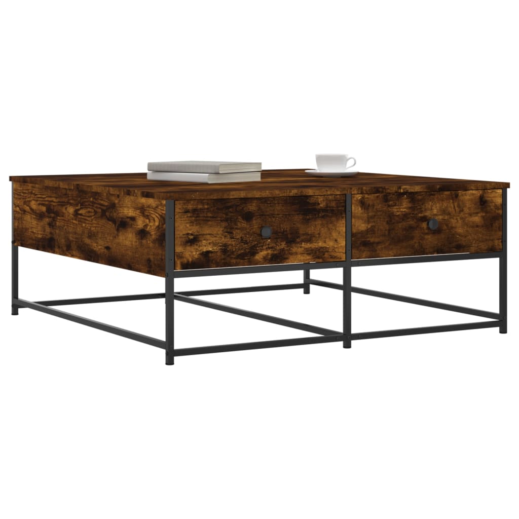 Table basse chêne fumé 100x99x40 cm bois d'ingénierie Tables basses vidaXL   