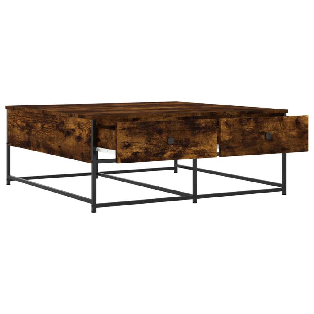 Table basse chêne fumé 100x99x40 cm bois d'ingénierie Tables basses vidaXL   