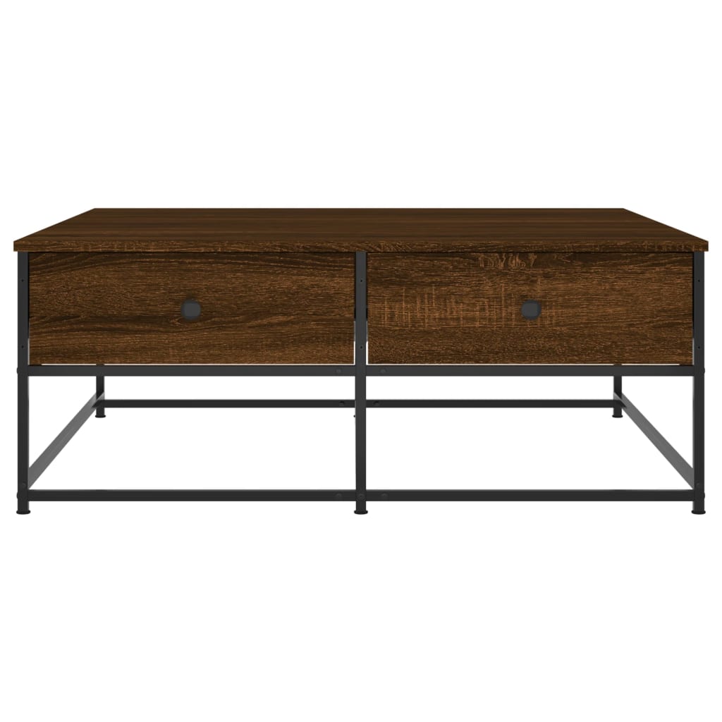 Table basse chêne marron 100x99x40 cm bois d'ingénierie Tables basses vidaXL   